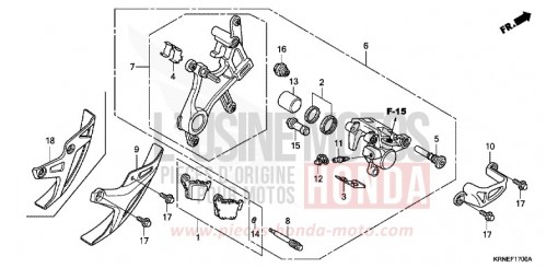 ETRIER DE FREIN ARRIERE CRF250RD de 2013
